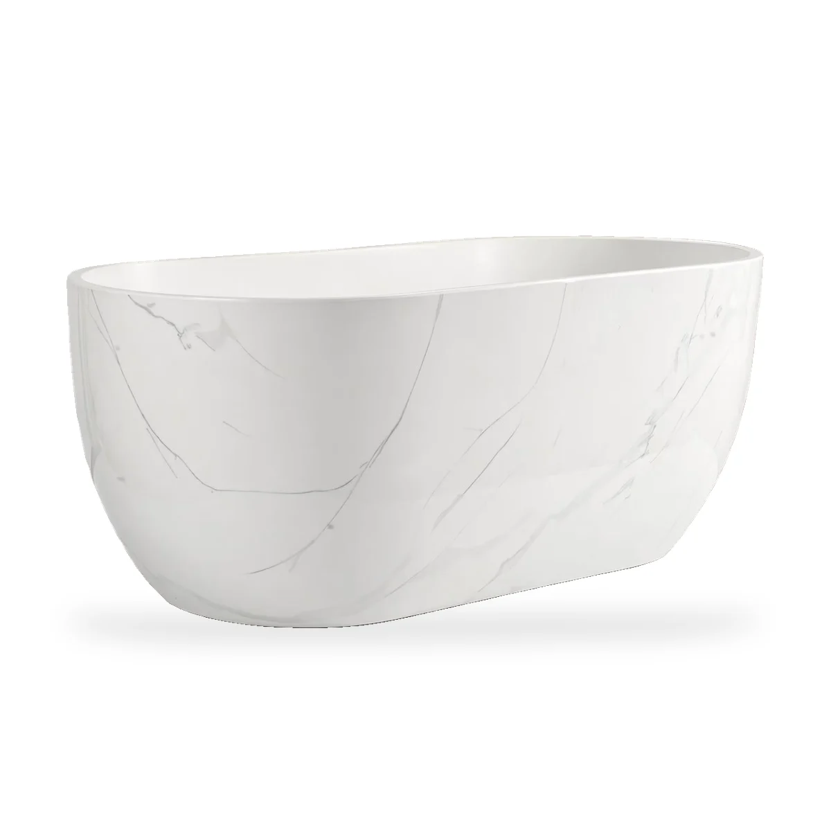Acrylic Faux Marble Cold Plunge Bathtub, Ellipse — GY-1002 5 Acrylic Faux Marble Cold Plunge Bathtub, Ellipse — GY-1002