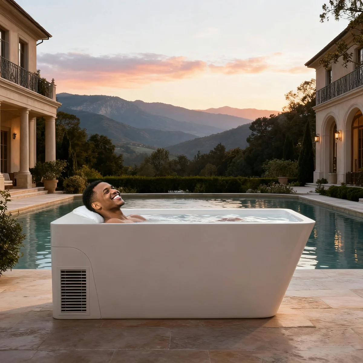 All-in-One Acrylic Cold Plunge Tub System, 1 HP Chiller — G1 6 نظام غطس بارد متكامل من الأكريليك مع مبرد 1 حصان — G1
