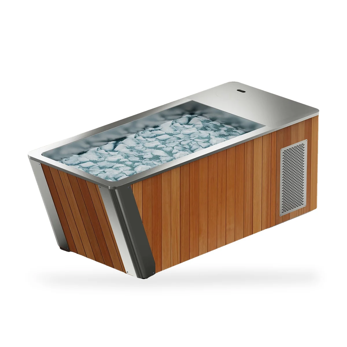 Cedar & Stainless Steel All-in-One Cold Plunge Tub — G10 3 حوض غطس بارد متكامل من خشب السيكويا والستانلس ستيل — G10