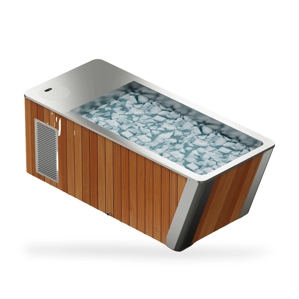 Cedar & Stainless Steel All-in-One Cold Plunge Tub — G10 4 حوض غطس بارد متكامل من خشب السيكويا والستانلس ستيل — G10