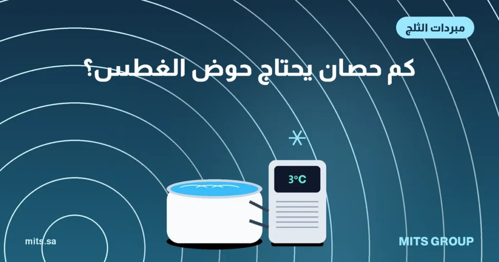 مبرد حمام ثلج موصول بحوض غطس بارد بخراطيم دخول وخروج المياه