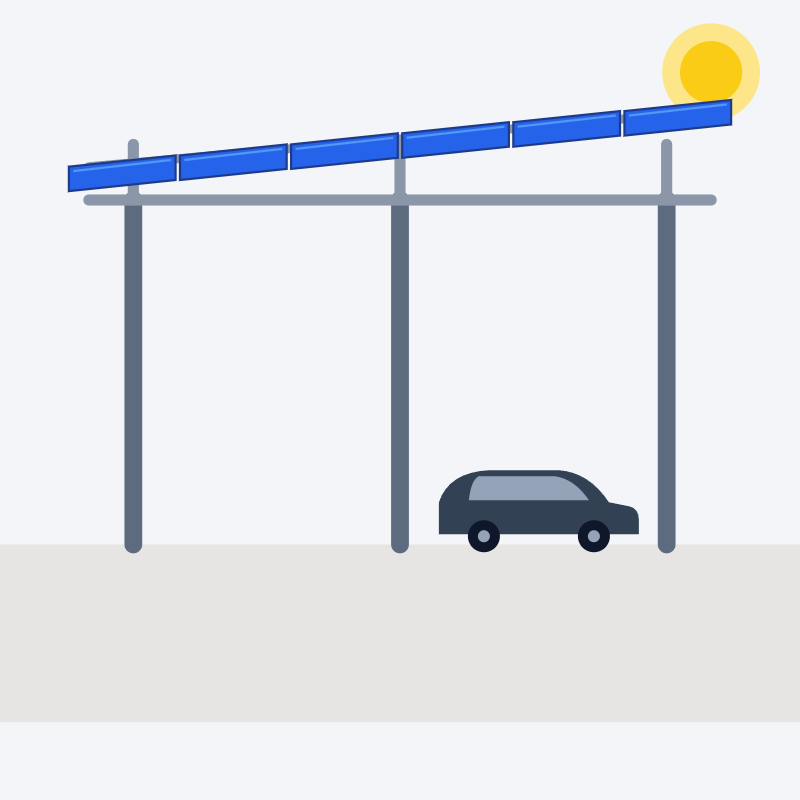 Illustration: High-rise solar panel structure