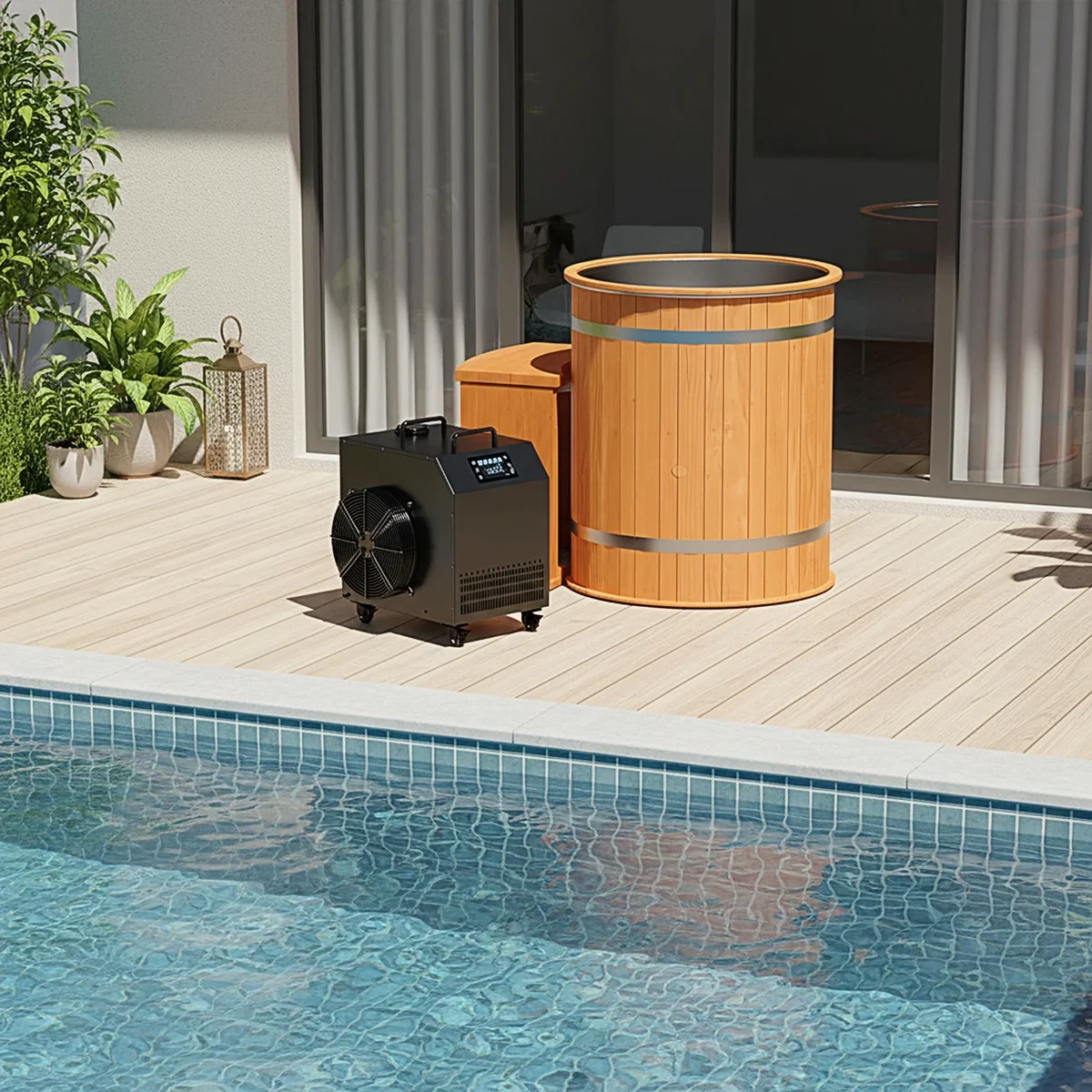 0.8 HP Ice Bath Chiller with 2-Layer Filtration & Wi-Fi App 6 مبرد حمام ثلج 0.8 حصان بفلترة مزدوجة وتحكم Wi-Fi