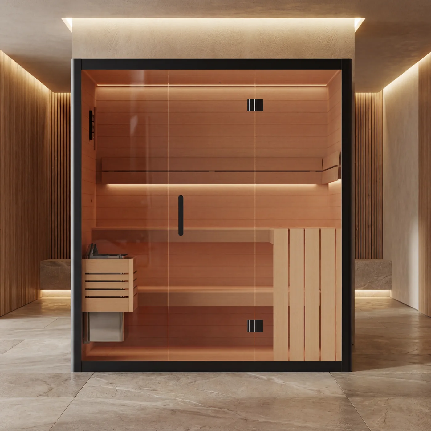 Traditional Sauna, 3.5–4.5 kW Heater, 1–4 Persons — SN-96128 2 ساونا تقليدية بسخان 3.5–4.5 كيلوواط من 1 إلى 4 أشخاص — SN-96128